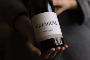 Botella de vi prèmium